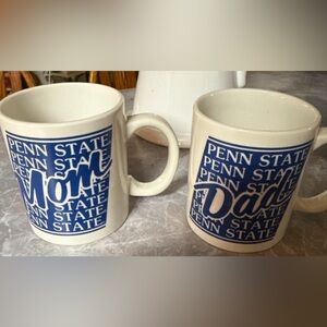 Set of 2 Penn State Nittany Lions Mom Dad Parent Coffee Mugs